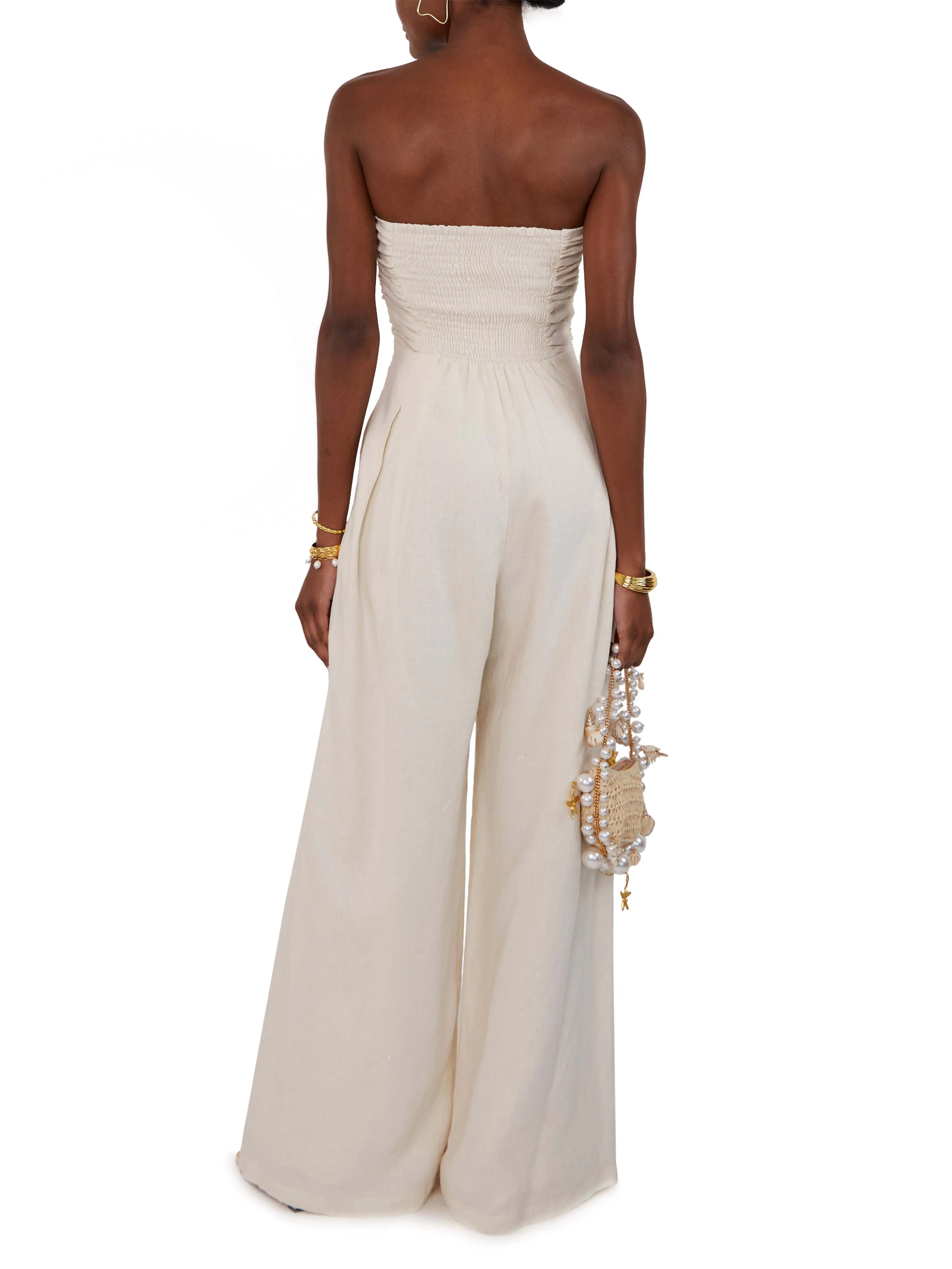 Modern fashion tube top pleated jumpsuit sold by Like My Choice product image thumbnail 4