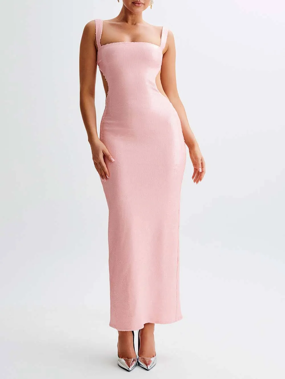 Sequin Cut Out Maxi Dress sold by Like My Choice