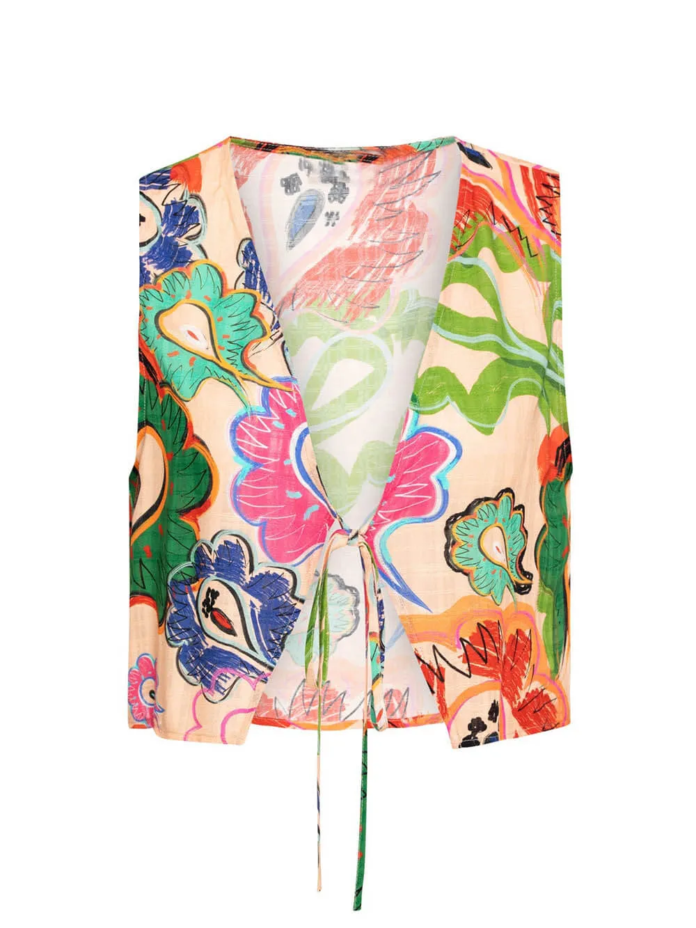 Soft Tulle Printed with Tie-Drapes Tank Top sold by Like My Choice product image thumbnail 4