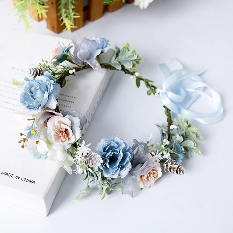 Elegant Blue Flower Crown sold by Like My Choice