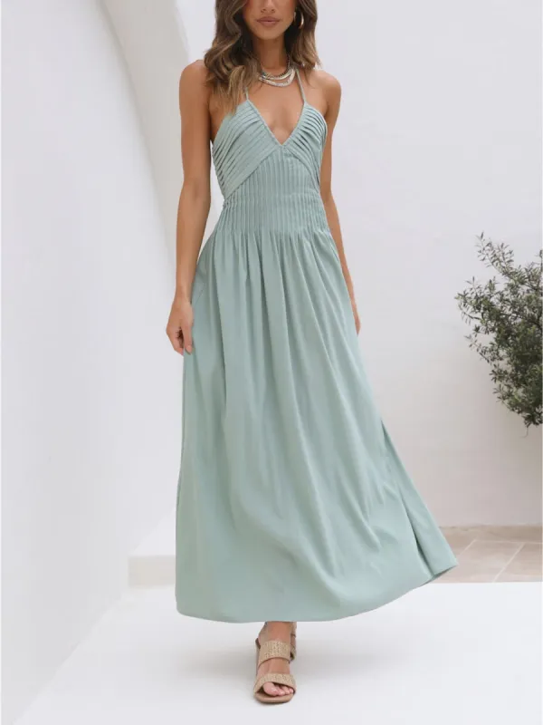 Back Cutout Flowy Maxi Dress sold by Like My Choice