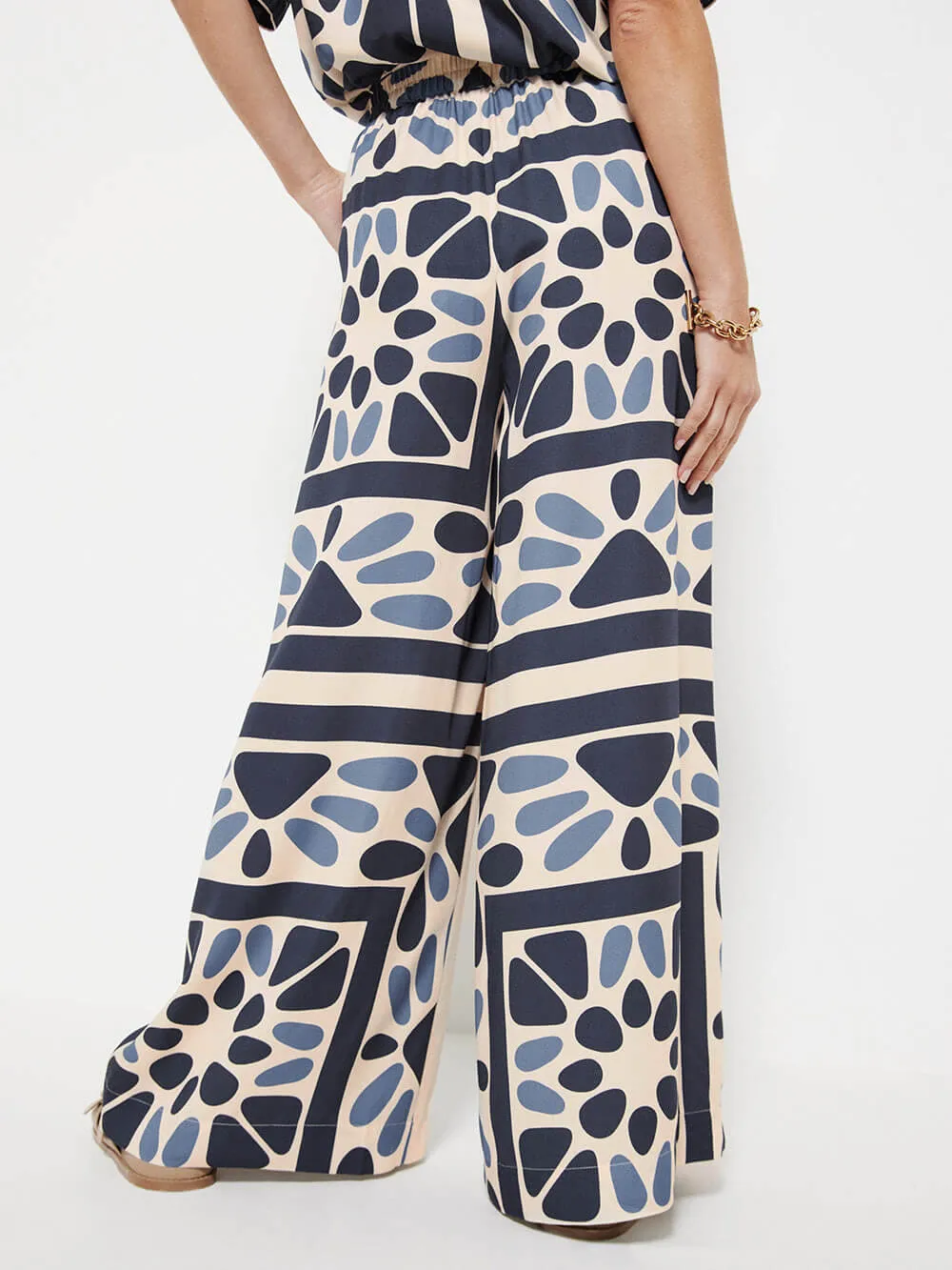 Summer Vacation Style Unique Ethnic Print Loose Waist Elastic Pants sold by Like My Choice product image thumbnail 4