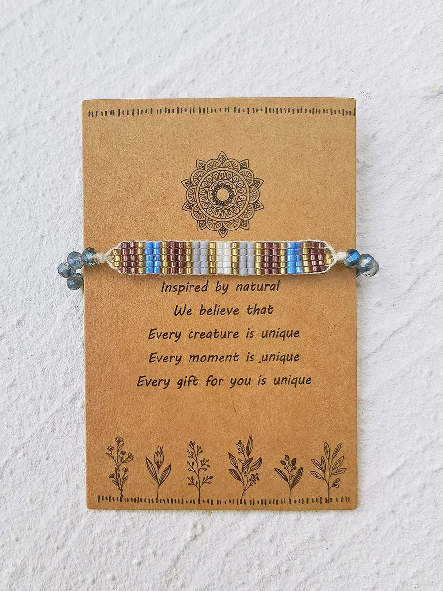 Adjustable Drawstring Beaded Bracelet Morse Code sold by Like My Choice product image thumbnail 3