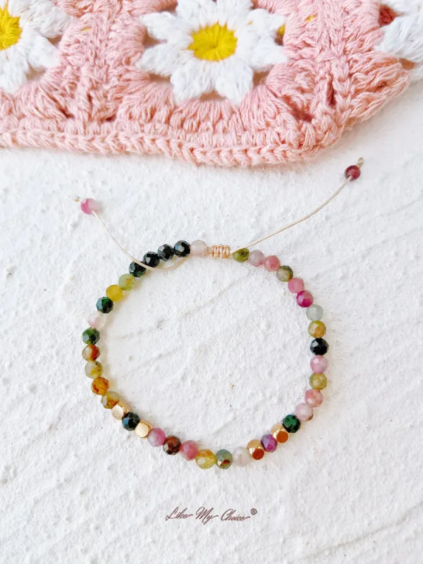 Adjustable Drawstring Beaded Bracelet Mixed Color sold by Like My Choice