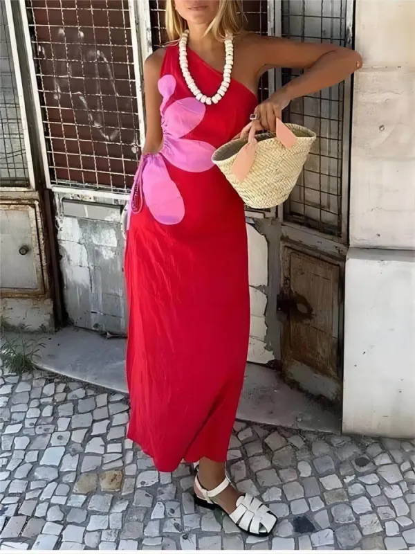 Positioned Floral Print Off-Shoulder Midi Dress sold by Like My Choice