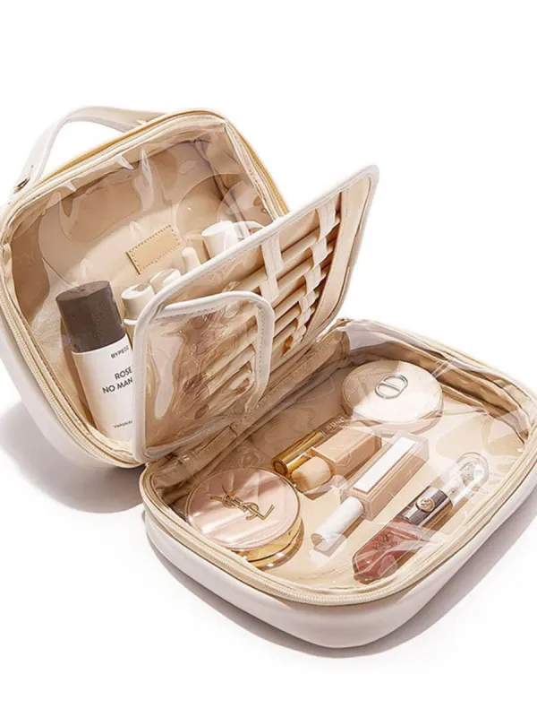 Portable PU Leather Makeup Bag sold by Like My Choice