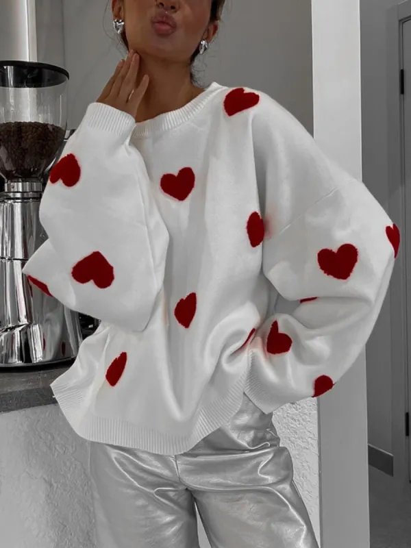 Heart Knit Sweatshirt sold by Like My Choice