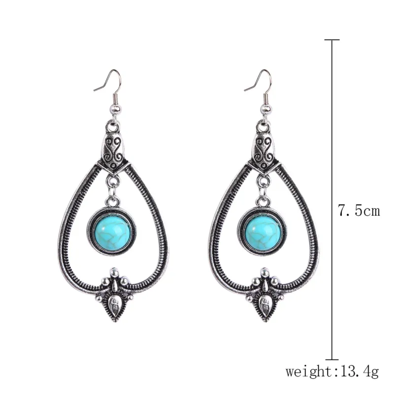 Turquoise Vintage Country Style Earrings sold by Like My Choice