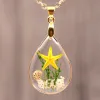 Natural Starfish DIY Resin Epoxy Gold Necklace sold by Like My Choice
