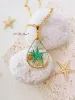 Natural Starfish DIY Resin Epoxy Gold Necklace sold by Like My Choice
