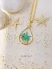 Natural Starfish DIY Resin Epoxy Gold Necklace sold by Like My Choice