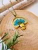 Natural Dried Flower Daisy Mushroom Necklace sold by Like My Choice