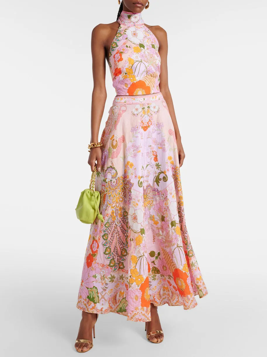 Delicate Paisley Animal Print Open Back Tank Top sold by Like My Choice product image thumbnail 2