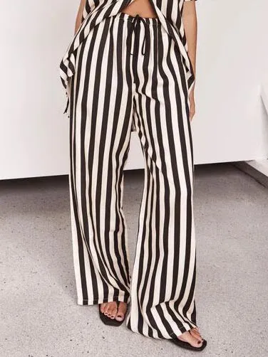 Resort Casual Striped Loose Wide Leg Pants sold by Like My Choice