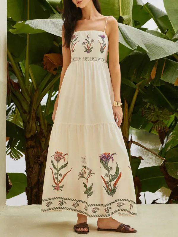 Beautiful Backless Pleated Floral Print Dress sold by Like My Choice