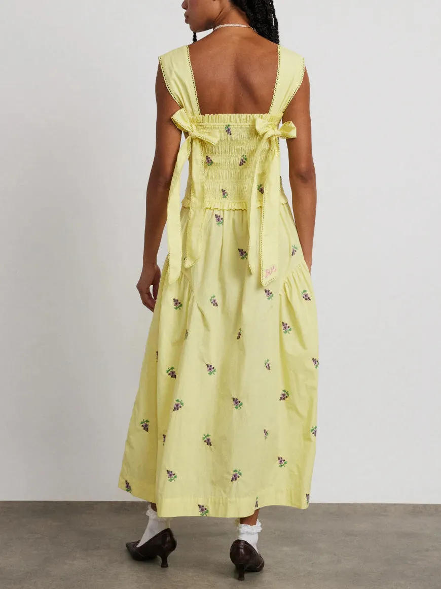 Vintage Floral Square Neck A-Line Midi Dress sold by Like My Choice product image thumbnail 2