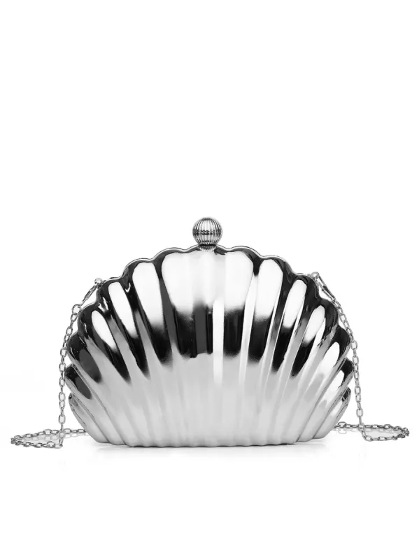 Metal Shell Clutch Party Evening Bag sold by Like My Choice