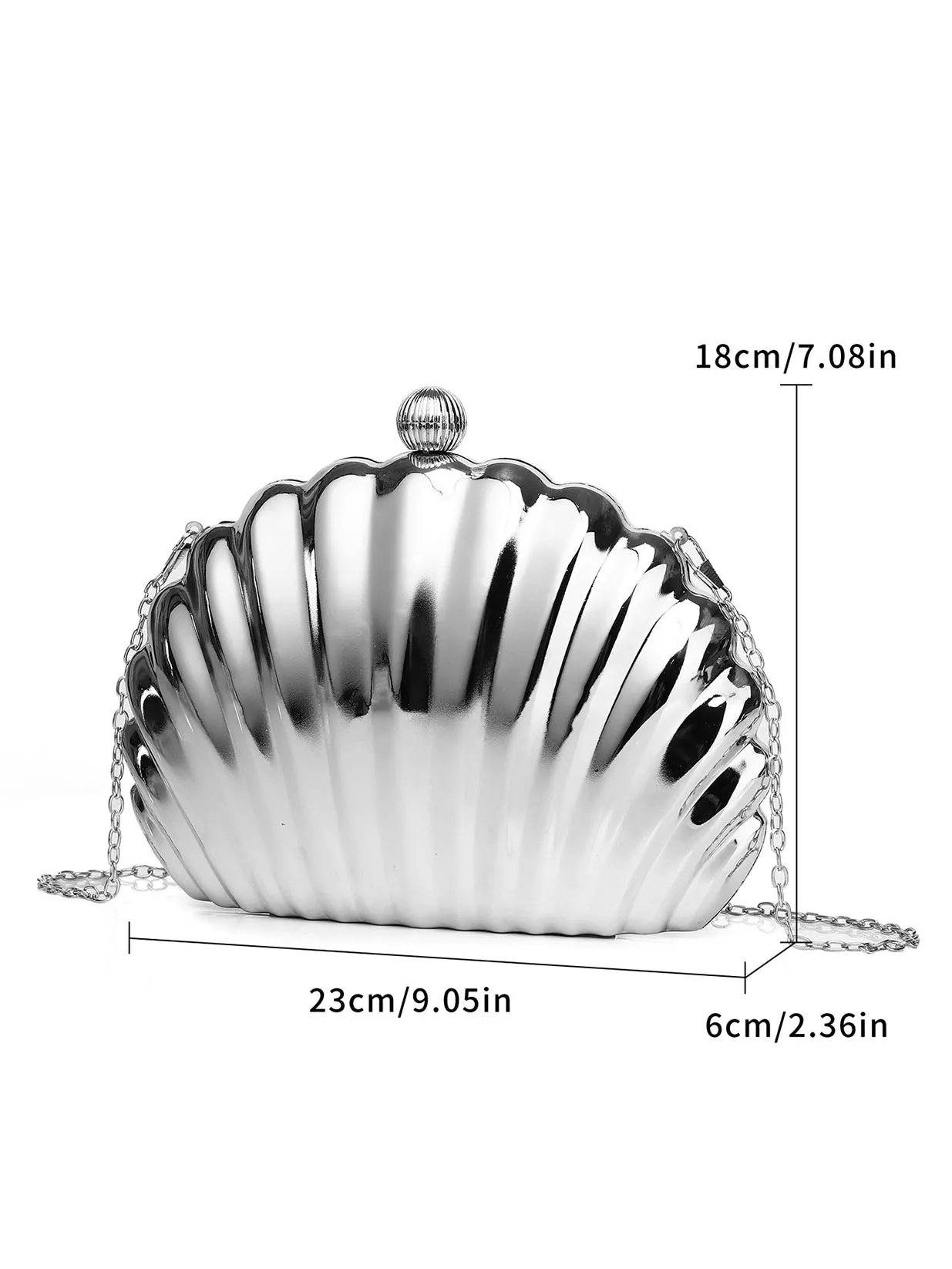 Metal Shell Clutch Party Evening Bag sold by Like My Choice product image thumbnail 3