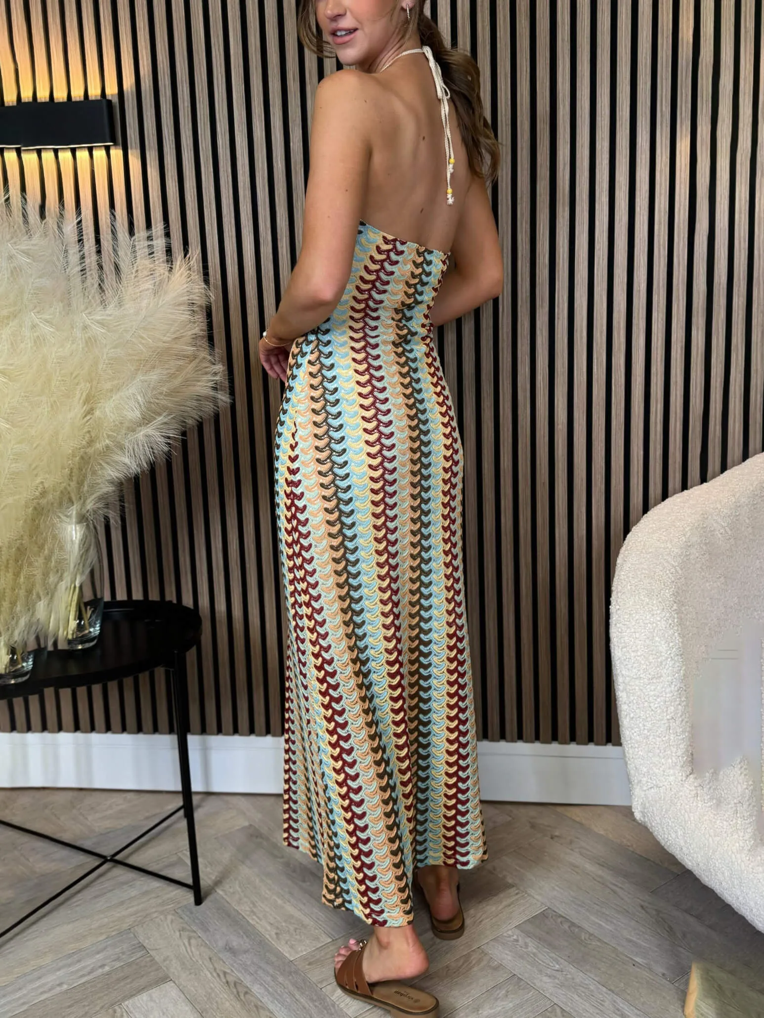 Exquisite V-Neck Crochet Suspender Maxi Dress sold by Like My Choice product image thumbnail 3