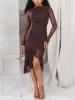 Wine Ruffle Midi Dress sold by Like My Choice