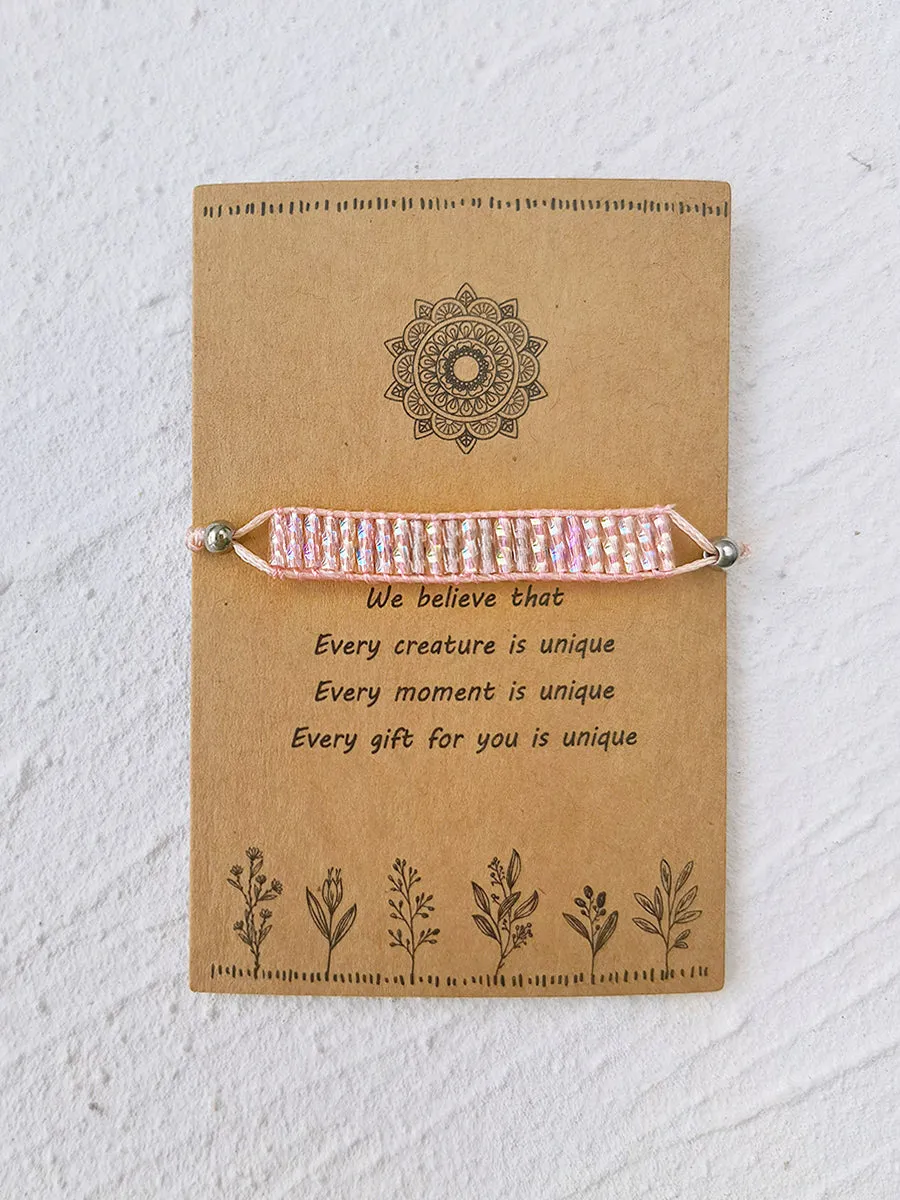 Adjustable Drawstring Beaded Bracelet Pink Bali Stack sold by Like My Choice product image thumbnail 3