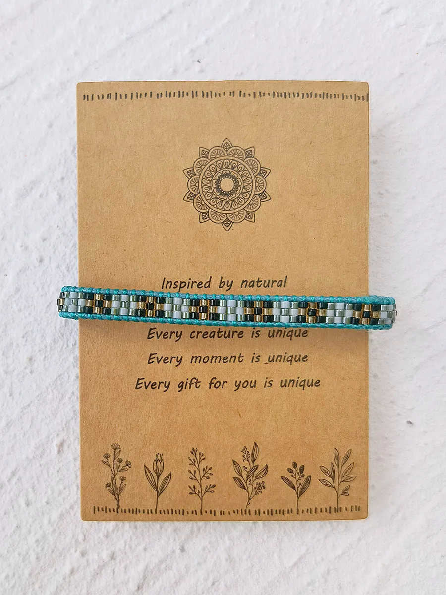 Adjustable Drawstring Beaded Bracelet Snakeskin Green sold by Like My Choice product image thumbnail 3