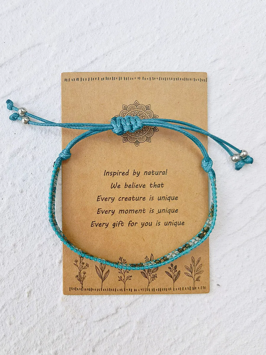 Adjustable Drawstring Beaded Bracelet Snakeskin Green sold by Like My Choice product image thumbnail 4