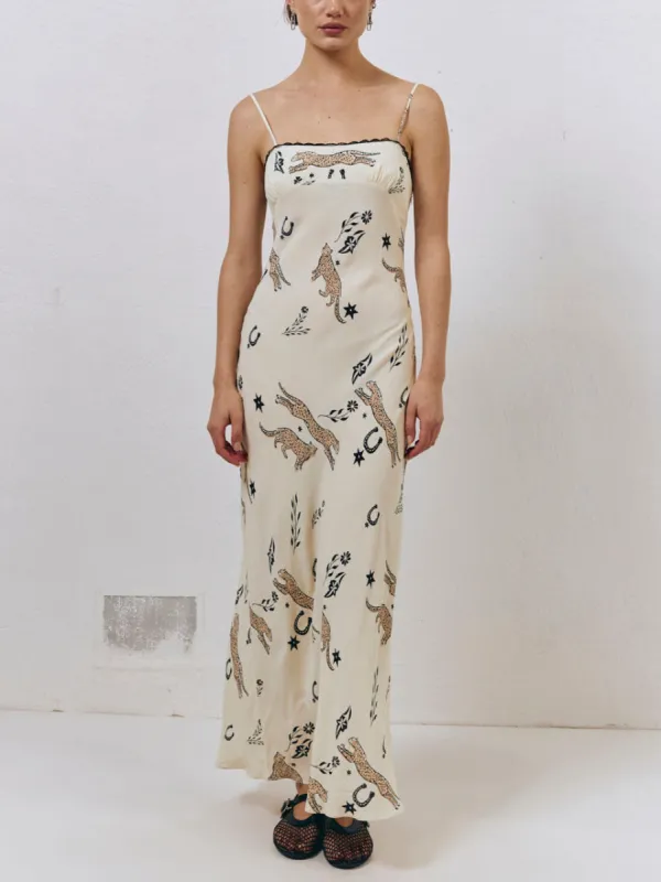 Animal Painting Exquisite Print Midi Dress sold by Like My Choice