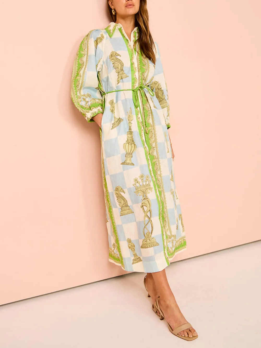 Ethnic Unique Print Cardigan Dress sold by Like My Choice product image thumbnail 2