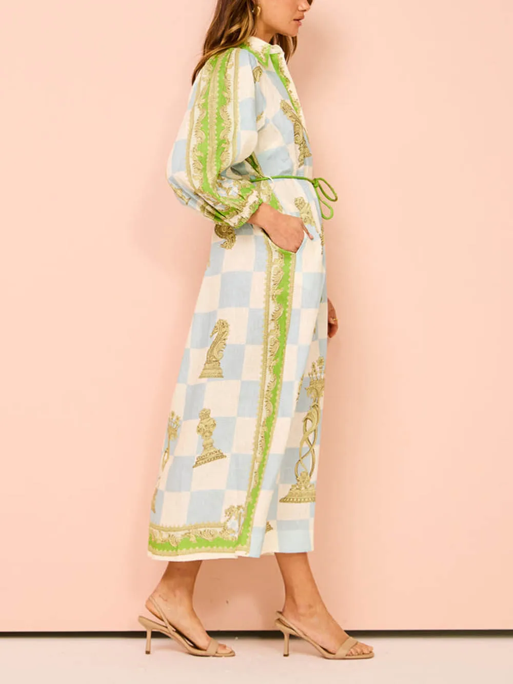 Ethnic Unique Print Cardigan Dress sold by Like My Choice product image thumbnail 3