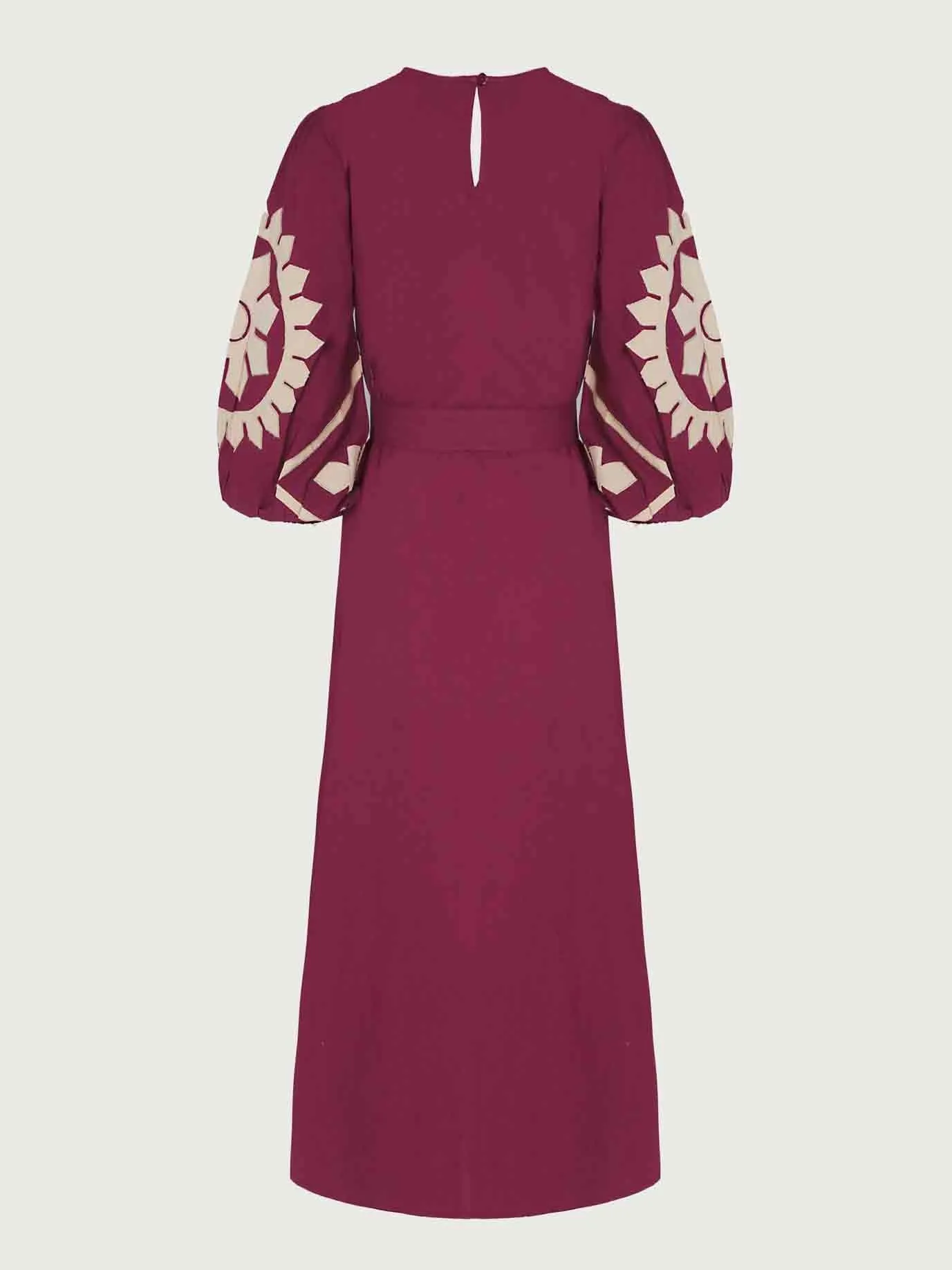 Retro Folk Flower Print Puff Sleeve Midi Dress sold by Like My Choice product image thumbnail 3