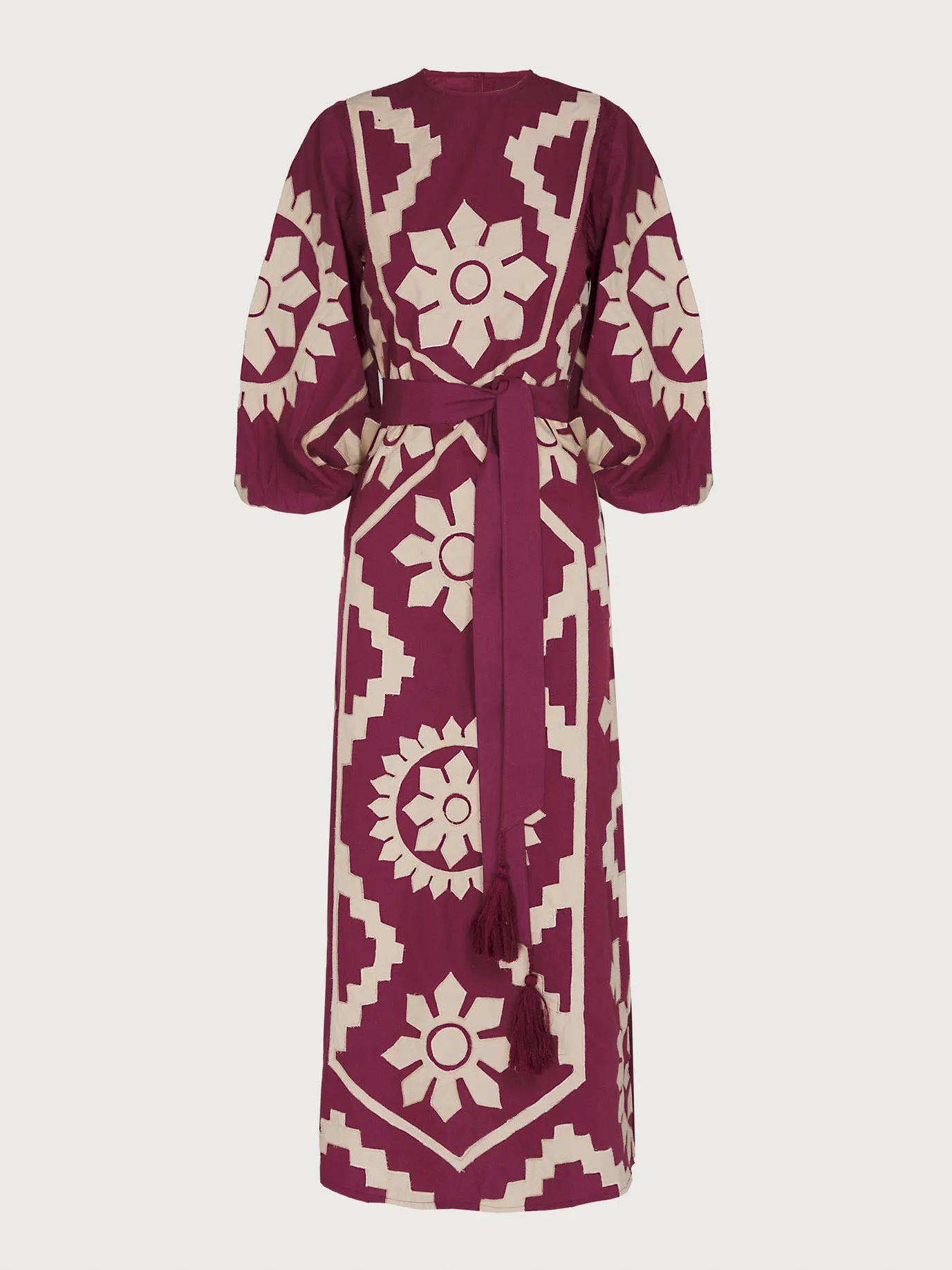 Retro Folk Flower Print Puff Sleeve Midi Dress sold by Like My Choice product image thumbnail 2