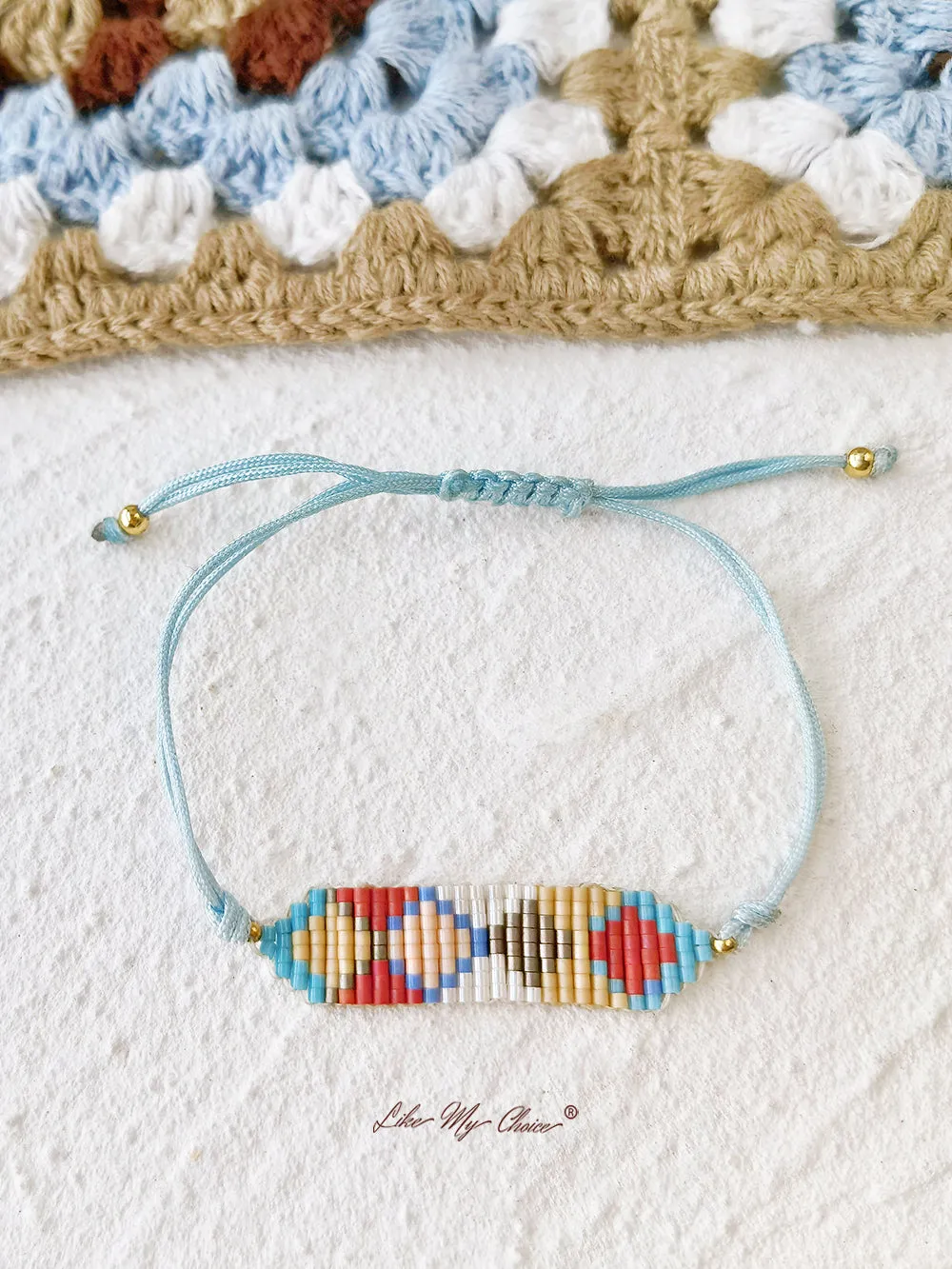 Adjustable Drawstring Beaded Bracelet Colorful Langston sold by Like My Choice