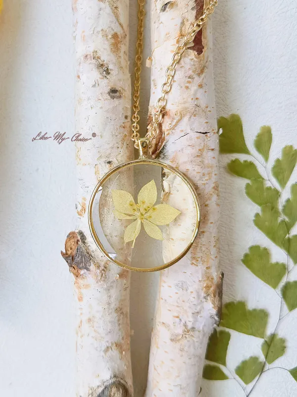 Embrace Nature's Beauty Resin Flower Necklace sold by Like My Choice