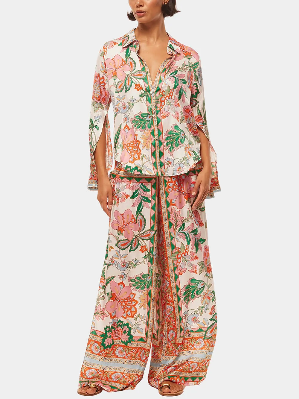 Unique Flower Print Slit Blouses sold by Like My Choice product image thumbnail 2