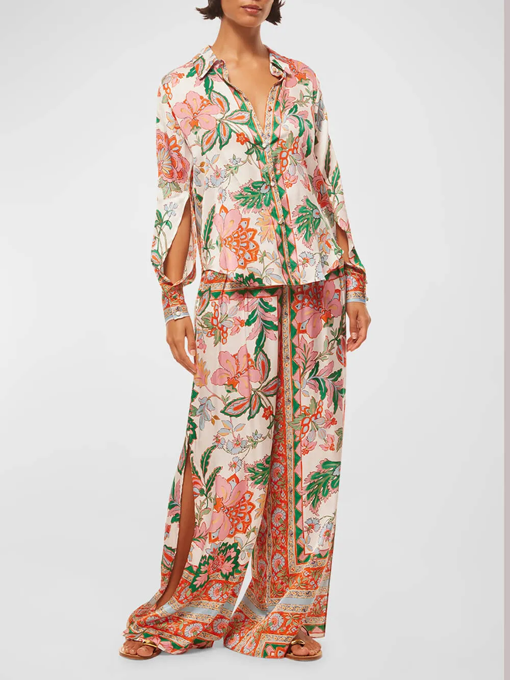 Unique Flower Print Slit Blouses sold by Like My Choice product image thumbnail 4