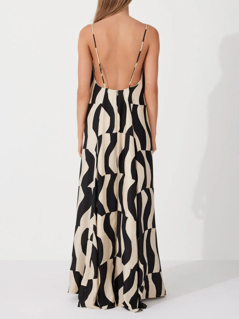 Scooped Back Relaxed Fit Style Maxi Dress sold by Like My Choice product image thumbnail 4
