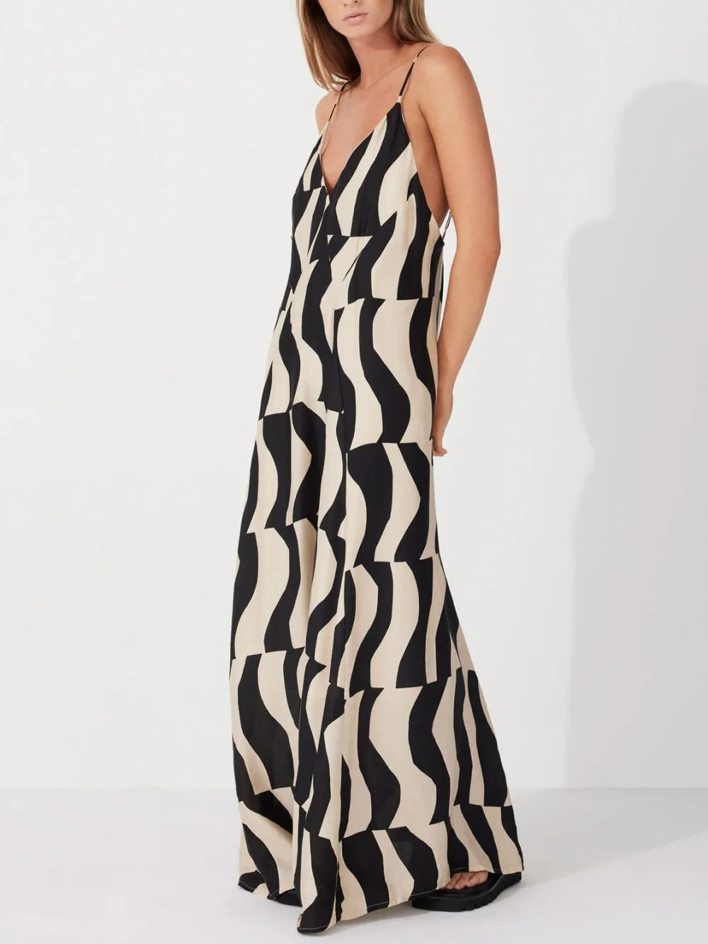 Scooped Back Relaxed Fit Style Maxi Dress sold by Like My Choice product image thumbnail 3