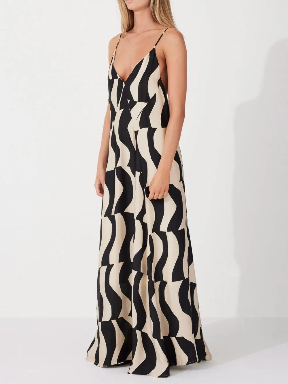 Scooped Back Relaxed Fit Style Maxi Dress sold by Like My Choice product image thumbnail 2