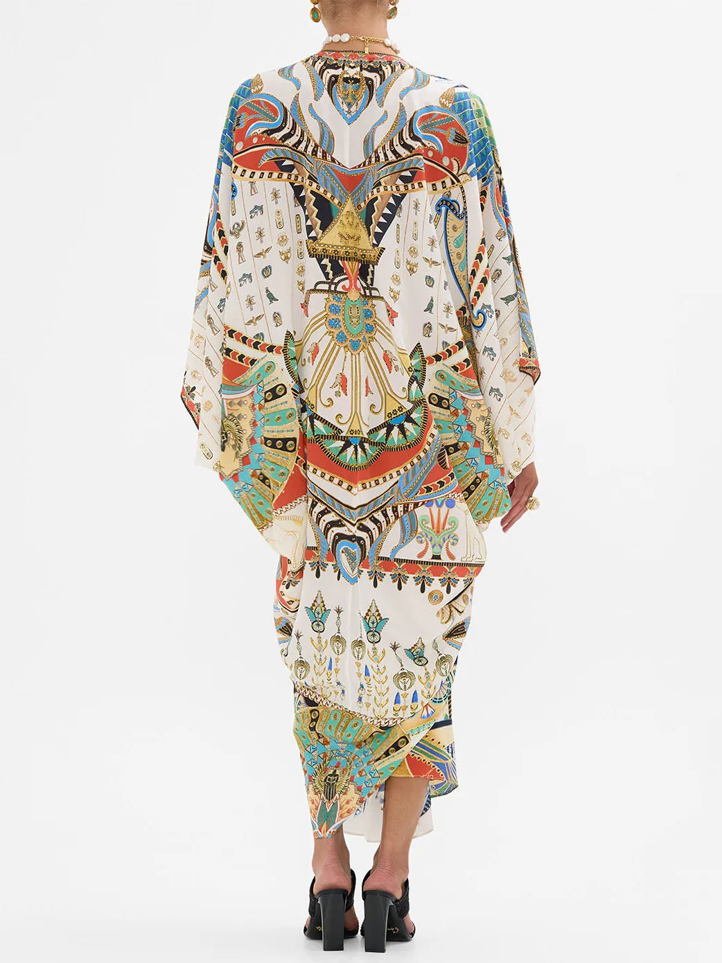 Exquisite Satin Vintage Print Loose Maxi Dress sold by Like My Choice product image thumbnail 2