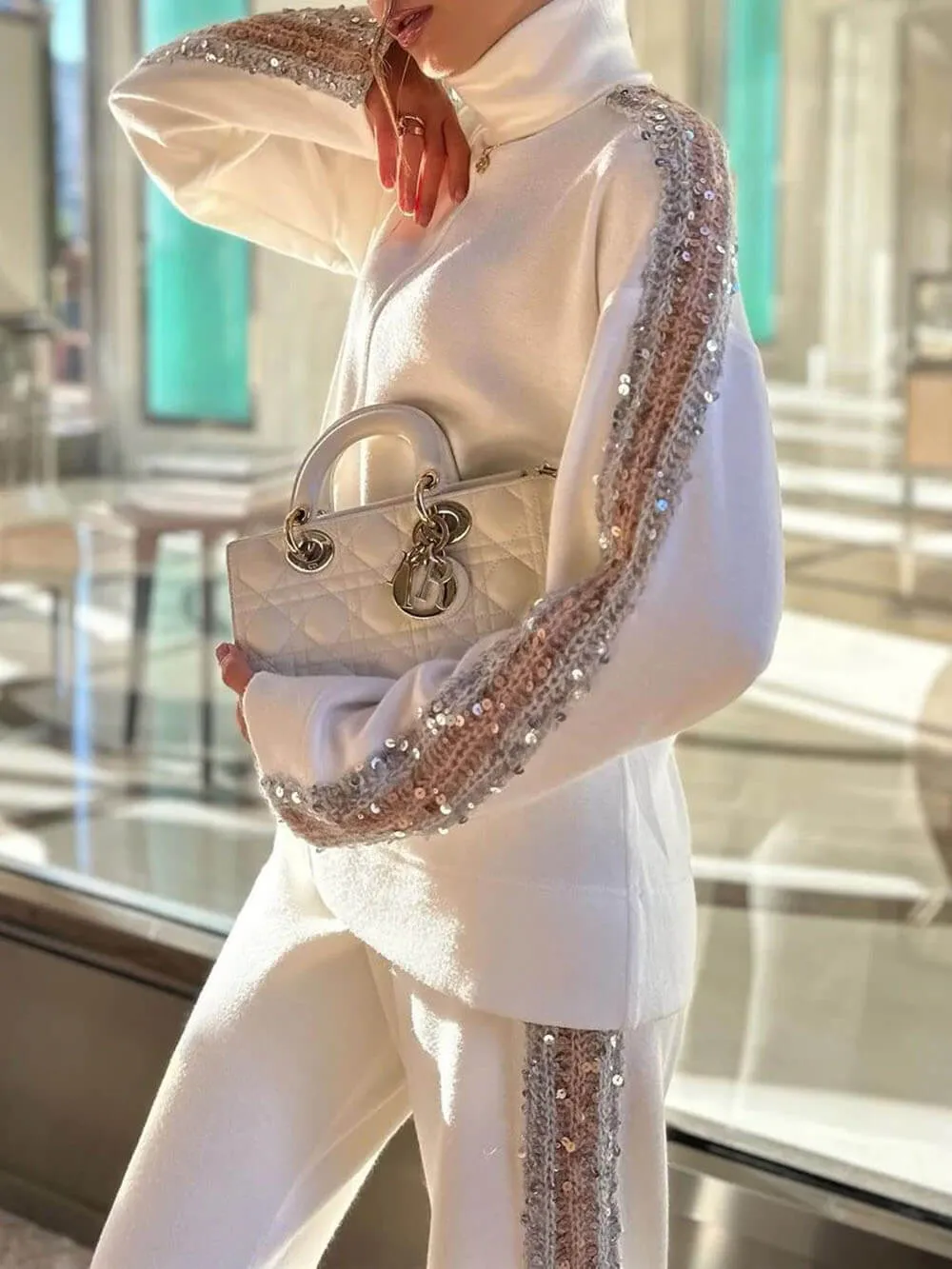 High Neck Sequin Pants Set sold by Like My Choice product image thumbnail 2