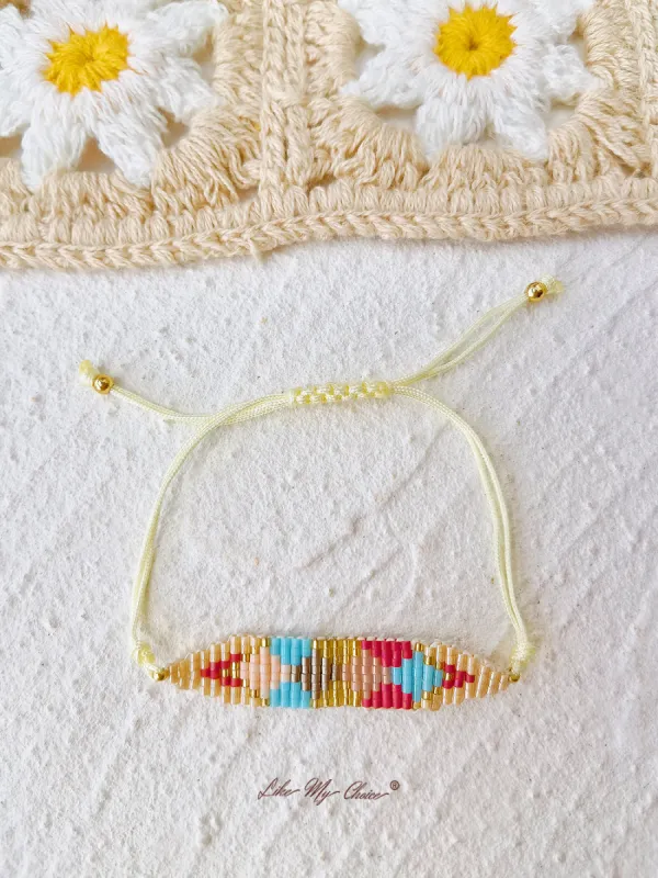 Adjustable Drawstring Beaded Bracelet Chic Cube sold by Like My Choice