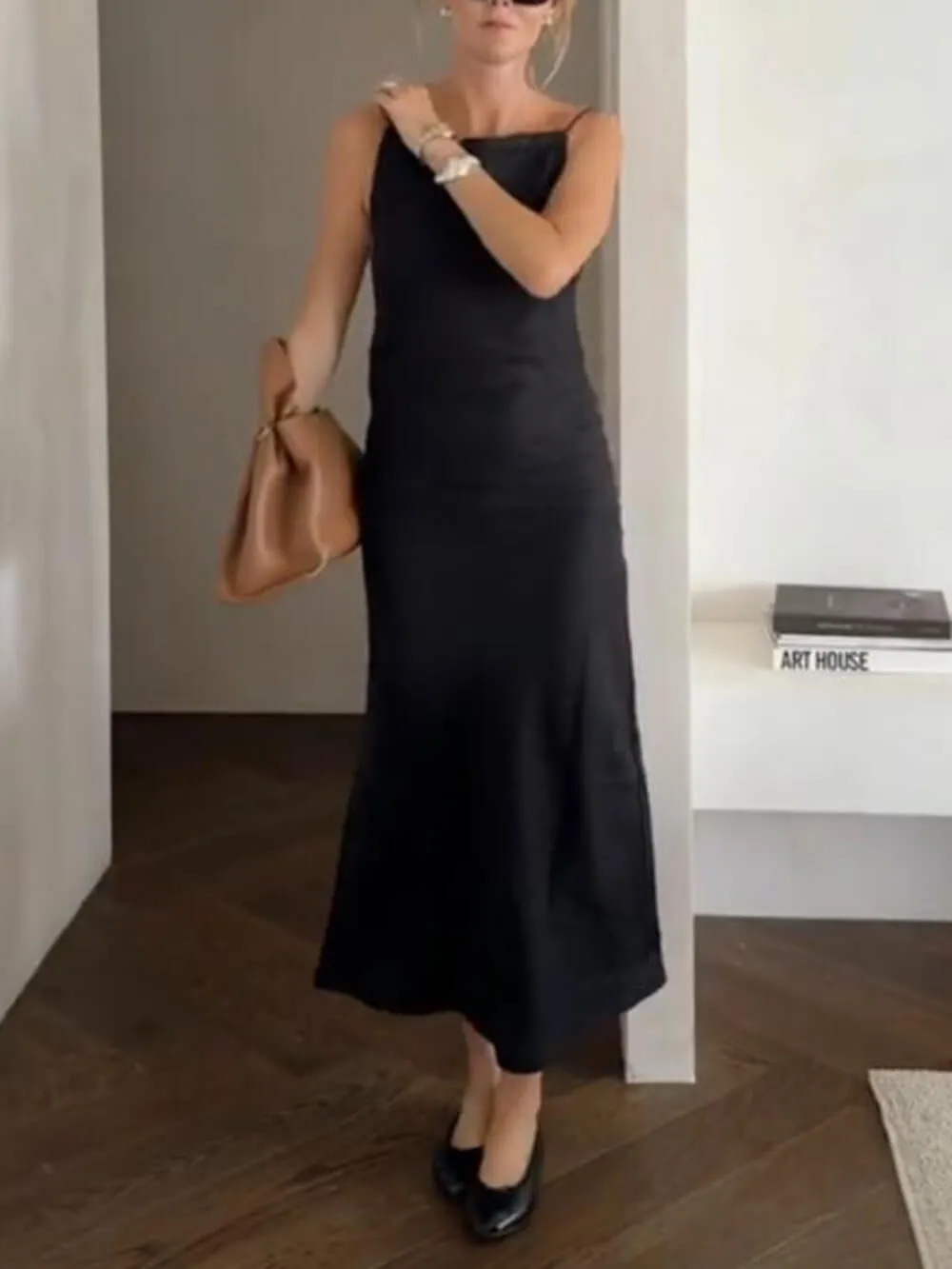 Modern Classic Backless Twill Sling Dress sold by Like My Choice product image thumbnail 2