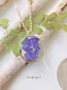 Violets Pressed Flower Necklace sold by Like My Choice