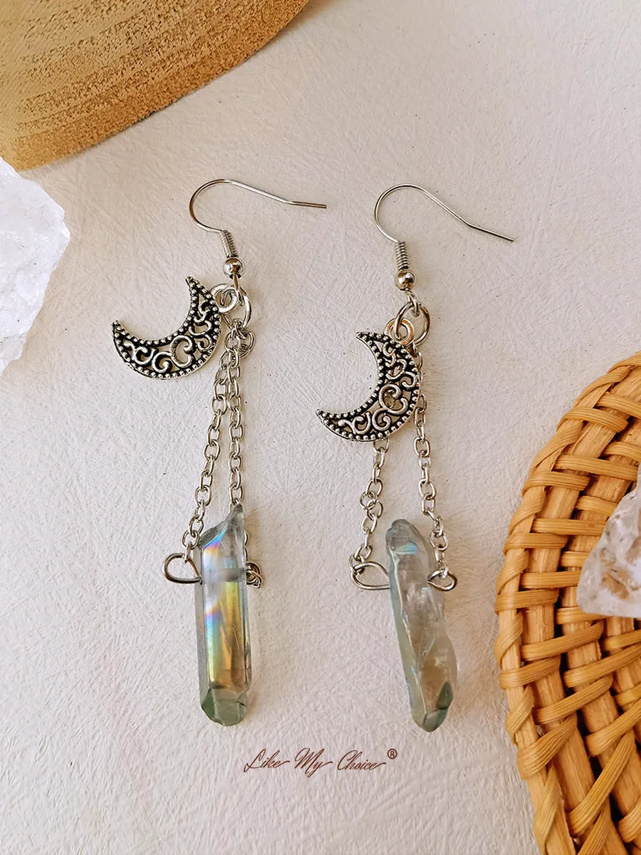 Vintage Hollow Moon Crystal Earrings sold by Like My Choice