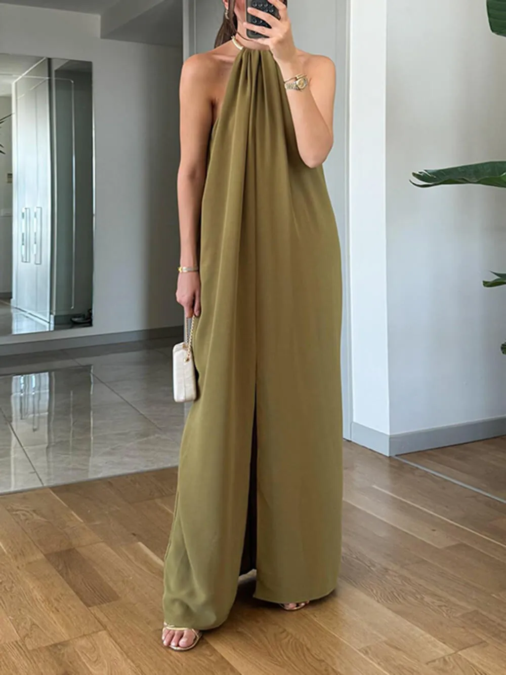 Classic Halter Neckline Maxi Dress sold by Like My Choice