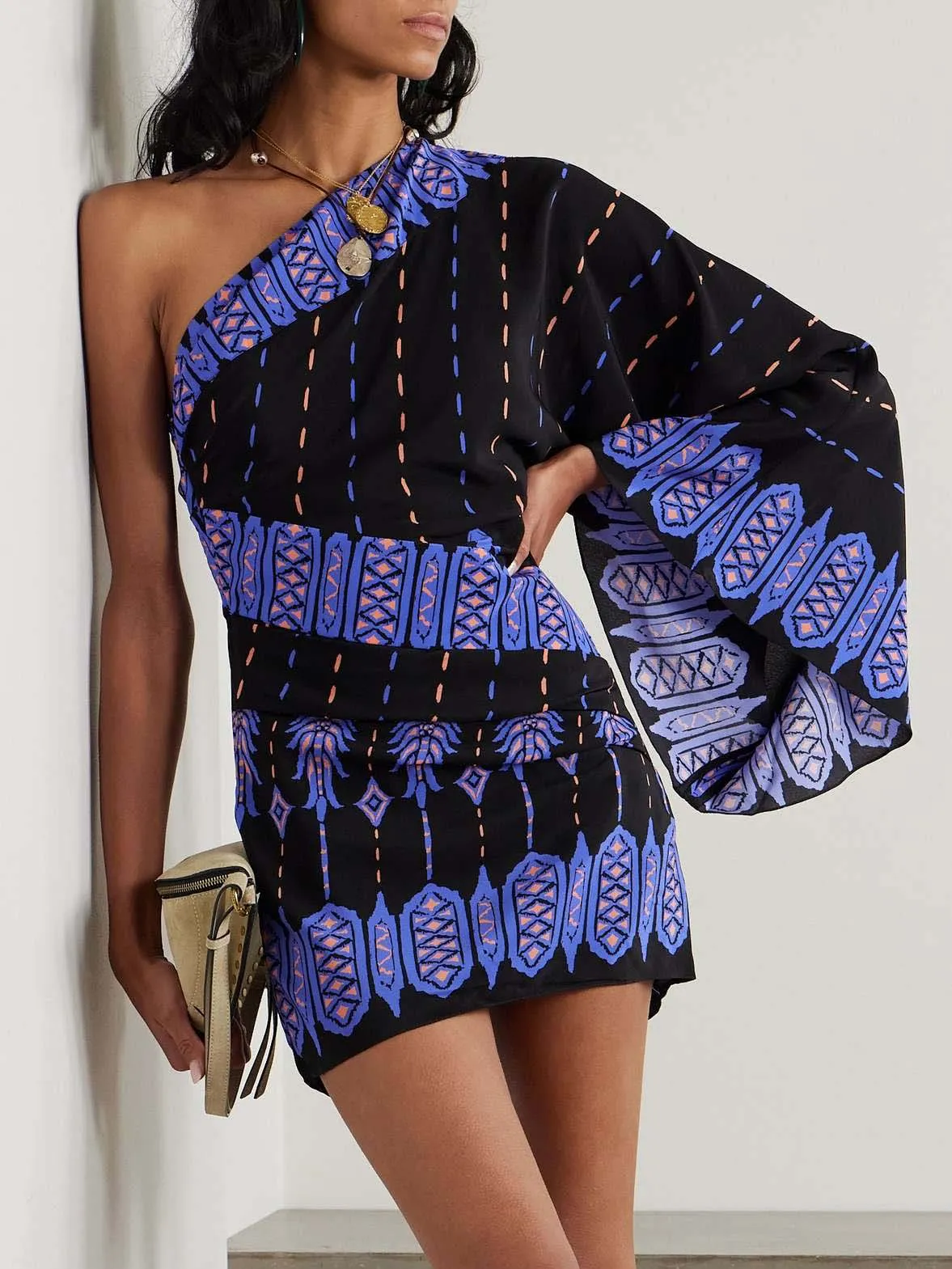 Exquisite Retro Ethnic Print Asymmetrical Mini Dress sold by Like My Choice product image thumbnail 2
