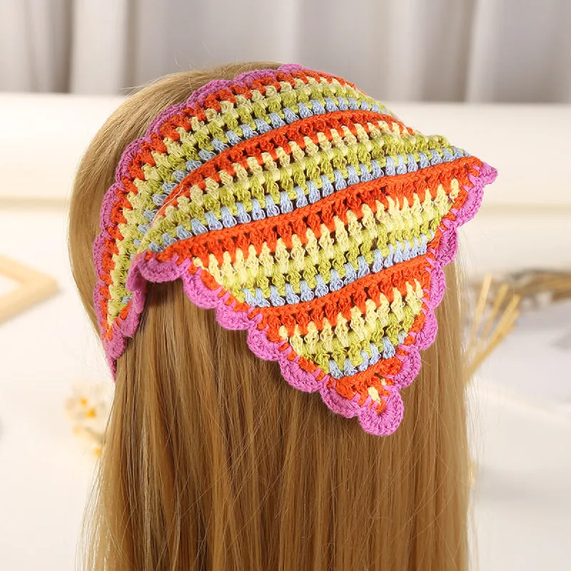 Hand Crochet Rainbow Bandana sold by Like My Choice