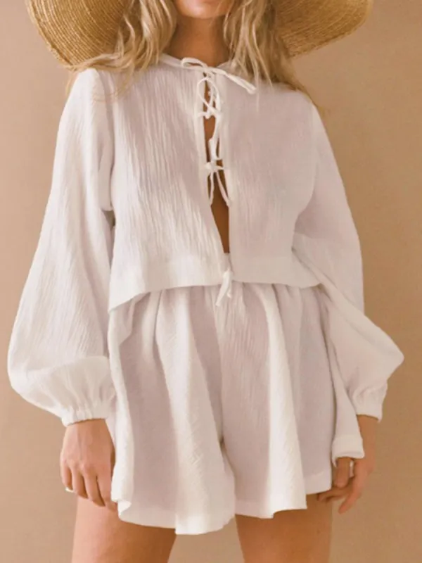 Tie Cotton Linen Suit sold by Like My Choice