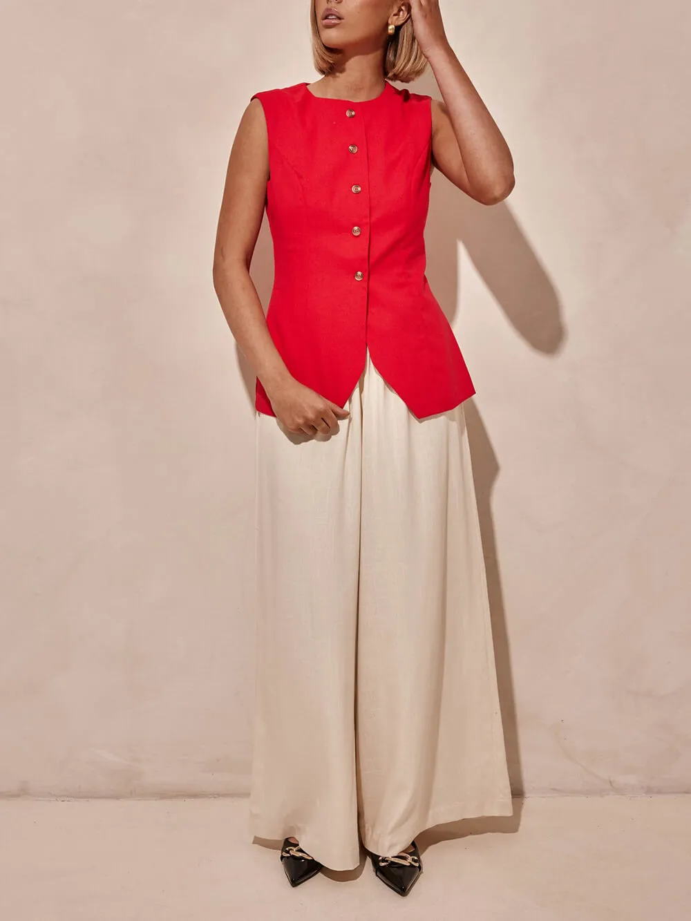 Modern Unique Elastic Pocket Wide Leg Pants sold by Like My Choice product image thumbnail 2